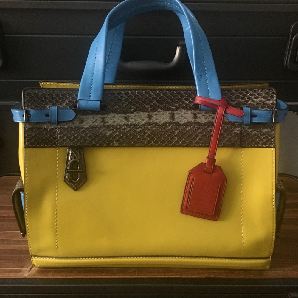 RARE NEW Reed Krakoff Python Skin hand bag